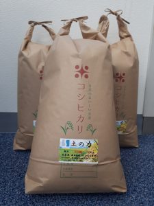 収穫した越谷産のコシヒカリ「玉乃越」 ご好評につき650kg完売しました