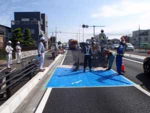 舗装工事　5030街路整備工事（吉川橋舗装工その2）　埼玉県越谷市