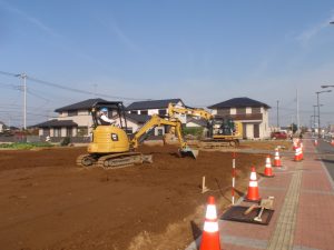 土木工事　盛土整地工事(170街区)　埼玉県越谷市