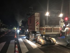 舗装工事　1035道路改築工事（松伏西工区交差点舗装工）　北葛飾郡松伏町