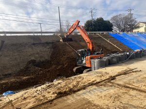 土木工事　社資（河川）工事（元荒川護岸工その5）　さいたま市岩槻区