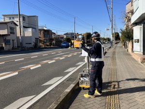 舗装工事　道路舗装工事（市道1050号線）　埼玉県越谷市